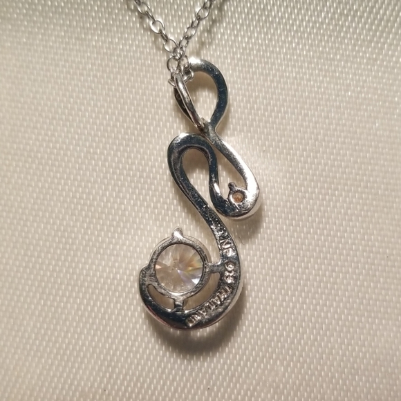 🧨 925 sterling silver necklace and charm crystal - Picture 3 of 4
